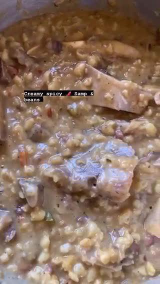 A picture of step 6 of Creamy Samp & beans.