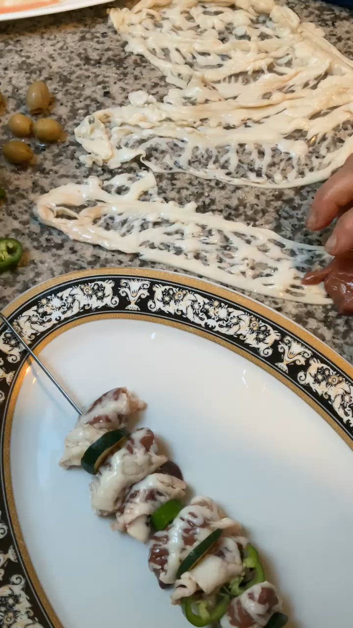 Une image de l'étape 2 de 🥩🍗Malfouf Foie d’Agneau Grillade 🍖 Time🌶️🥬 a l’Oranaise.