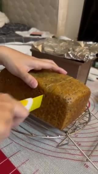 A picture of step 9 of Deidre’s Keto Bread recipe (with gluten).