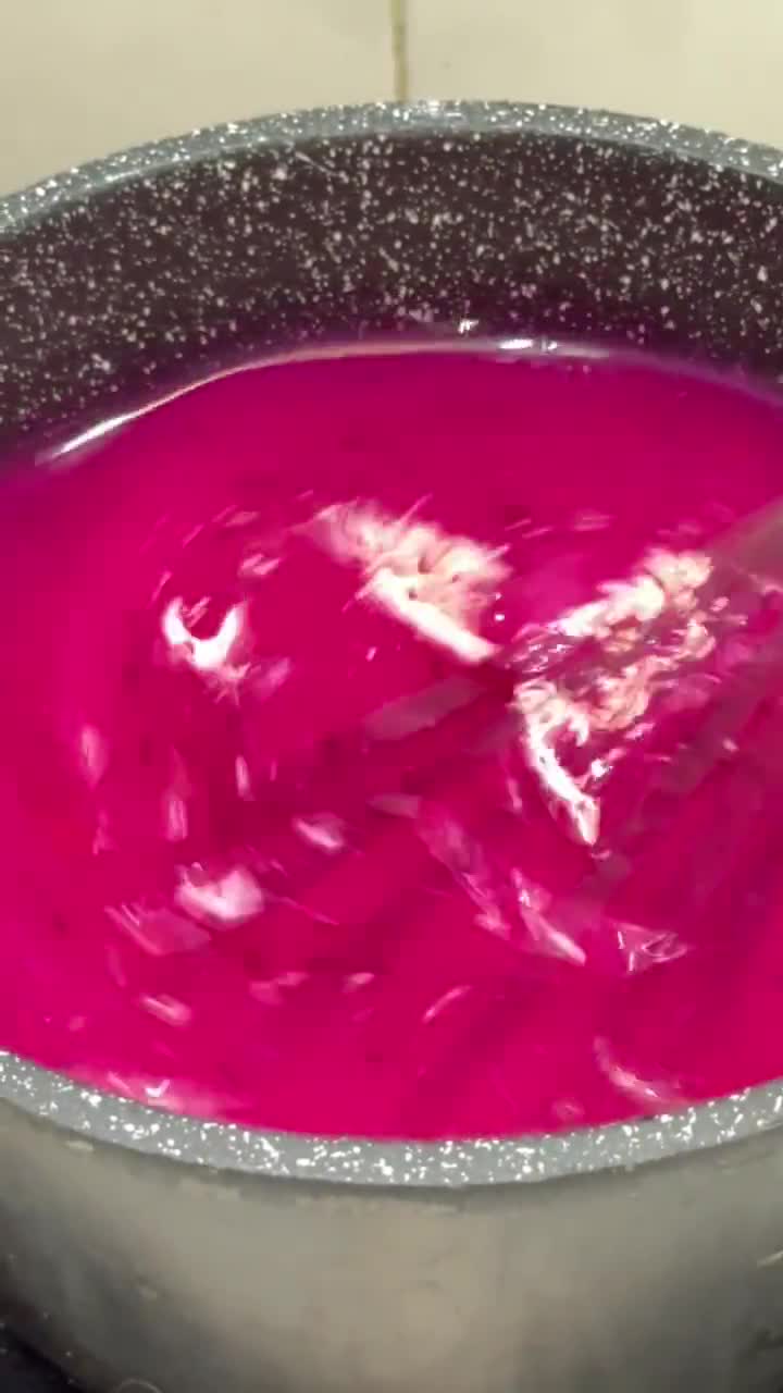 Foto langkah ke 5 dari resep Jelly Milk Lumut Buah Naga.