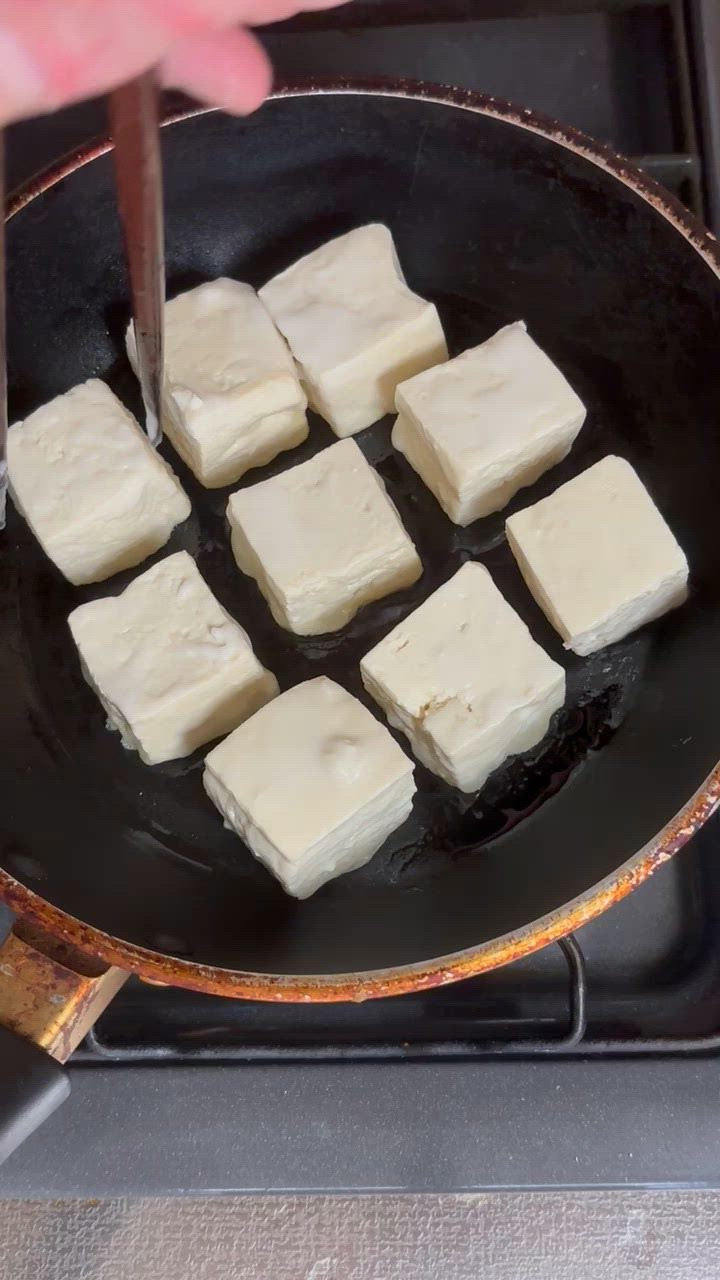 揚げ焼き豆腐の麺つゆ漬け！作り方7写真