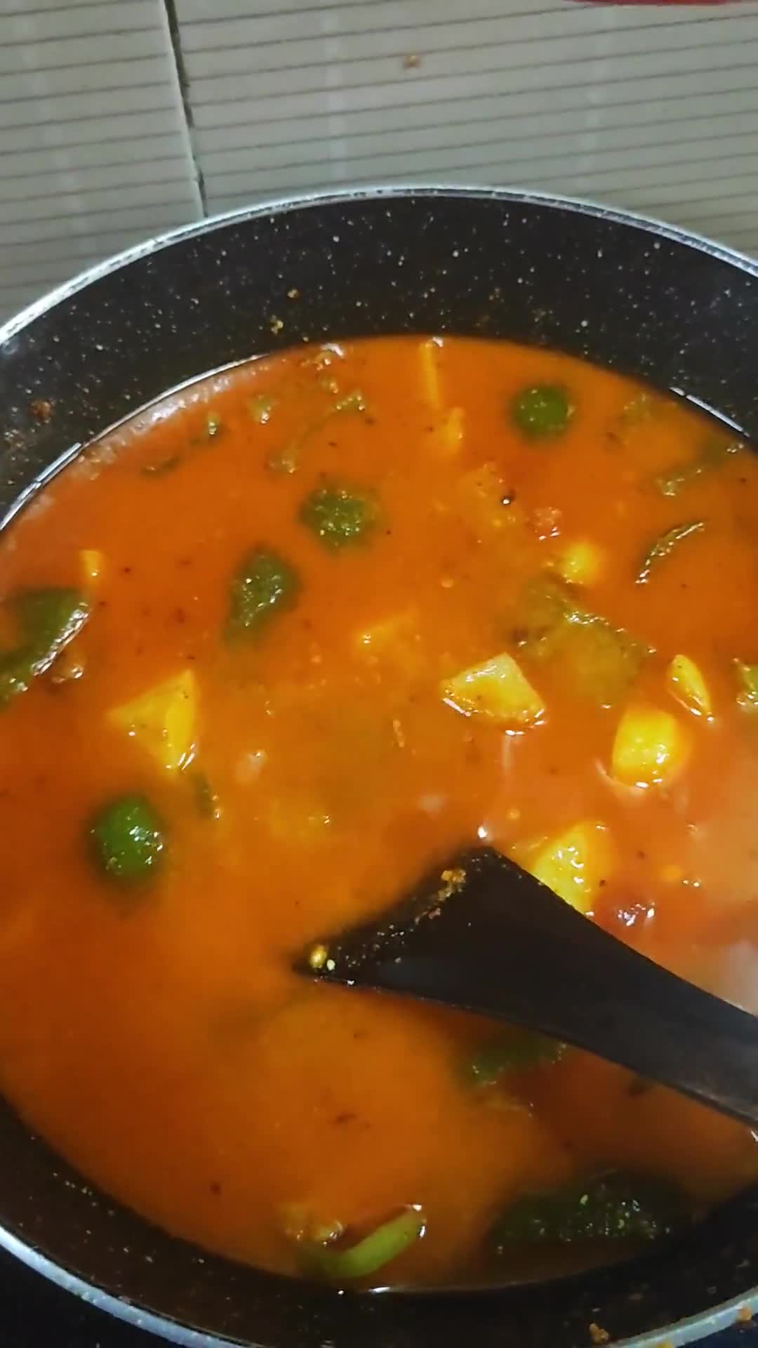आलू शिमला मिर्च ग्रेवी(दही वाली) (Aloo Shimla Mirch in Dahi Gravy) रेसिपी चरण 6 फोटो