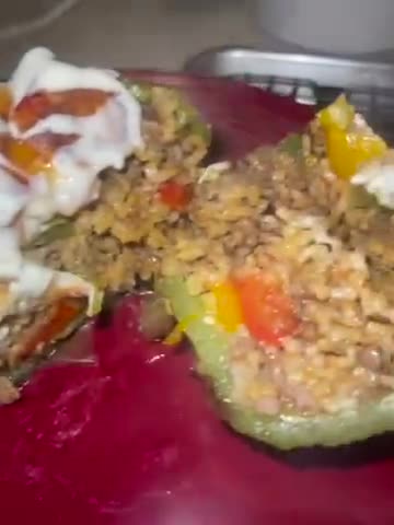 A picture of step 8 of Stuffed Bell Peppers.