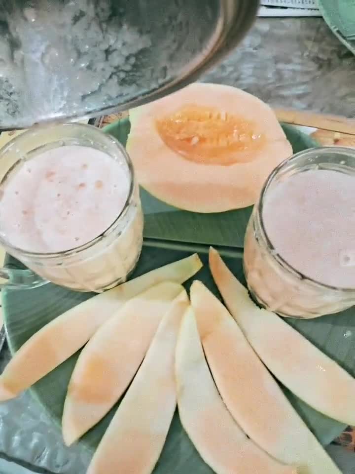 A picture of step 6 of Musk Melon🍈and lemon juice (Kharbuj sharbat recipe).