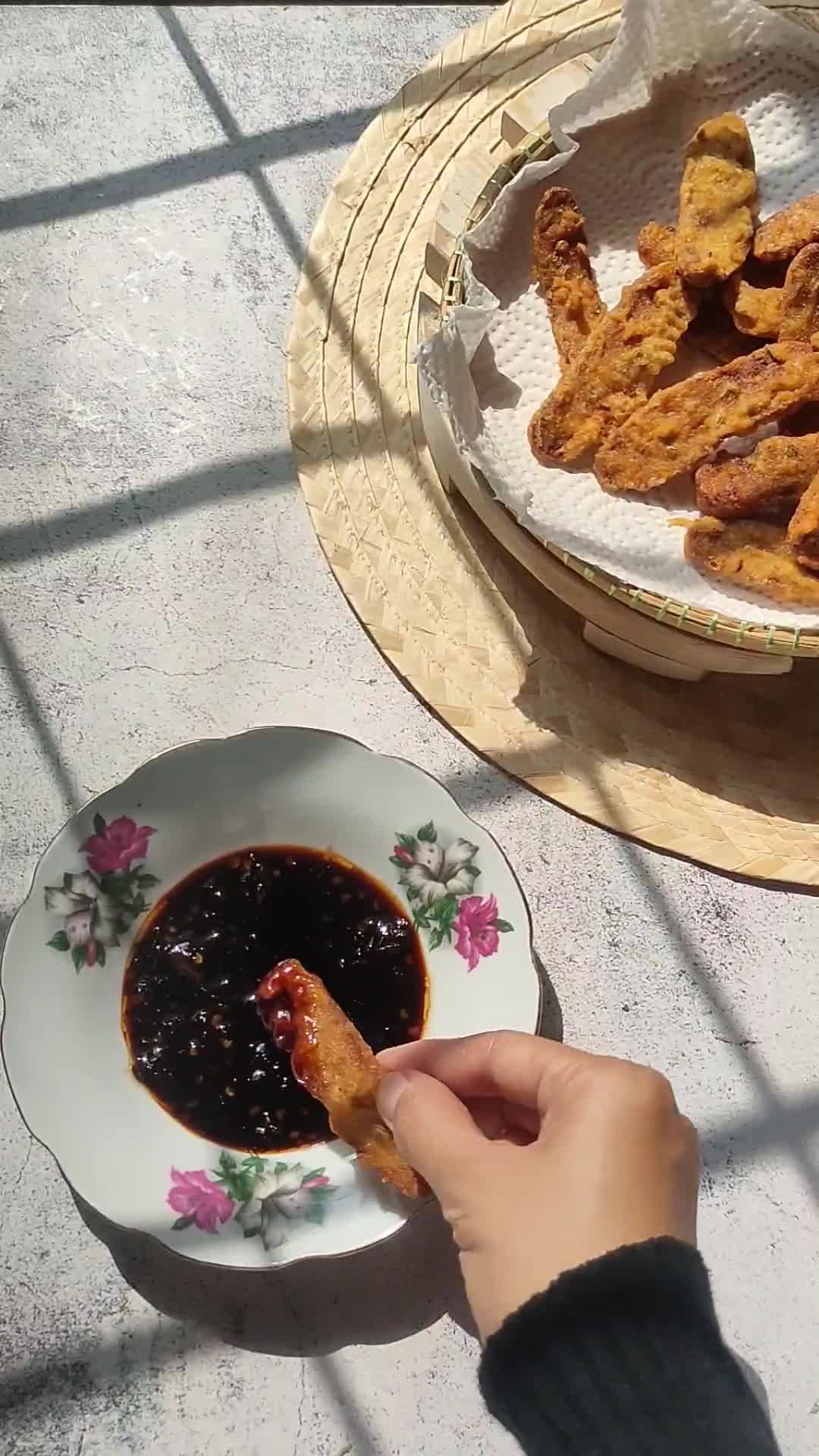 Gambar langkah 8 resipi Kerepek Tempe Berempah.