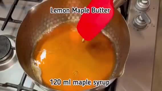 A picture of step 10 of Upside down lemon, maple and vanilla pudding with lemon maple butter.