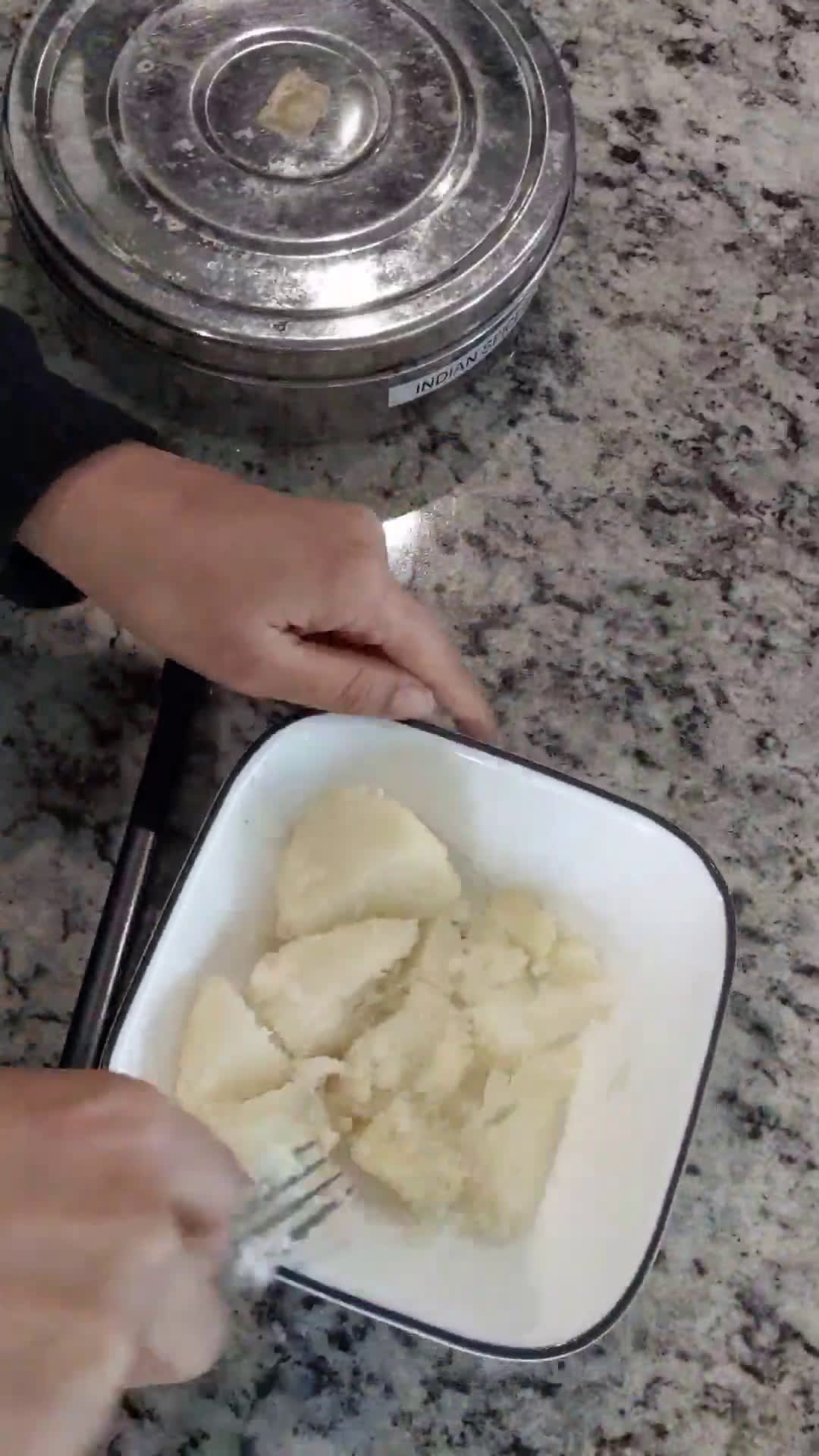 A picture of step 1 of Potato paranthas with whole wheat & veggie dough.