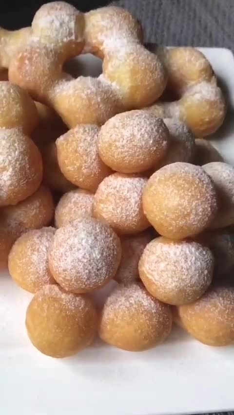 Gambar langkah 7 resipi Mochi Donut.