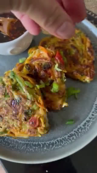 A picture of step 4 of Don’t Break My Heart Korean Crispy Pancake 🥞 🌶 ❤️.