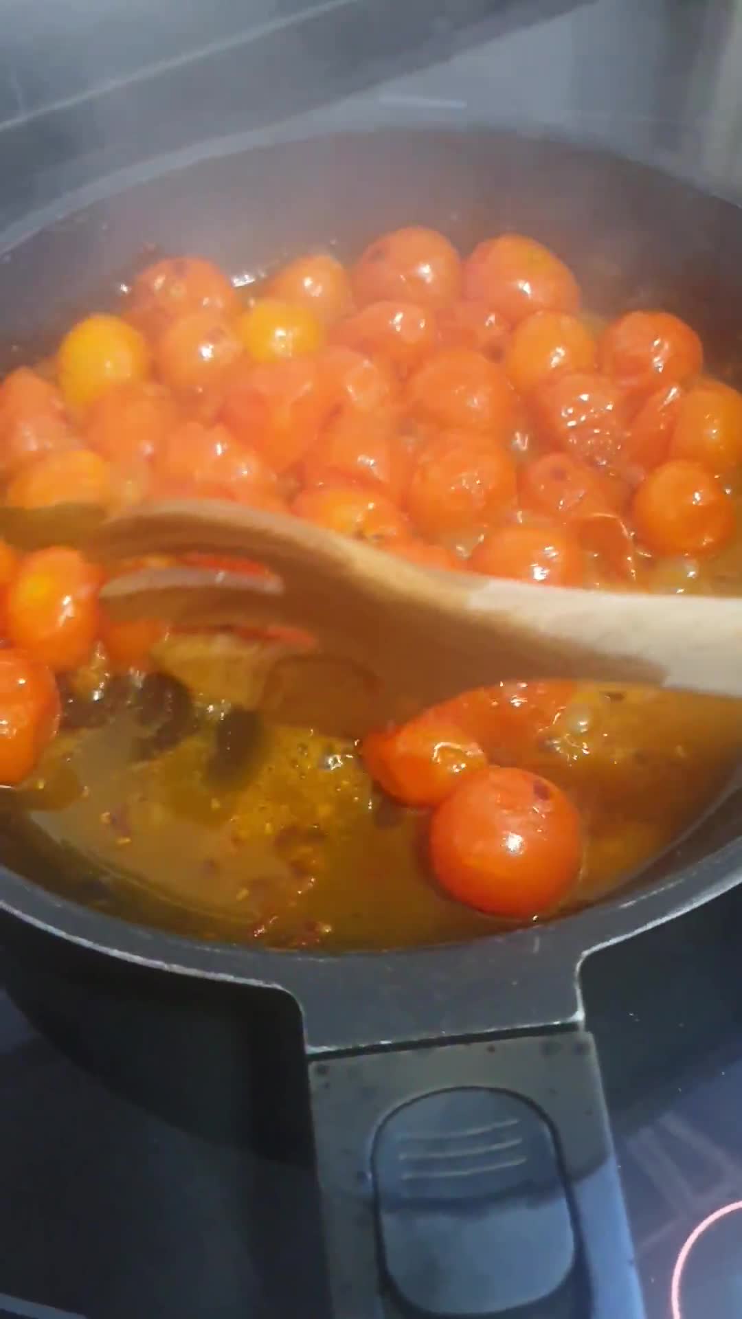 A picture of step 3 of Patatas Bravas in Cosori Air Fryer.