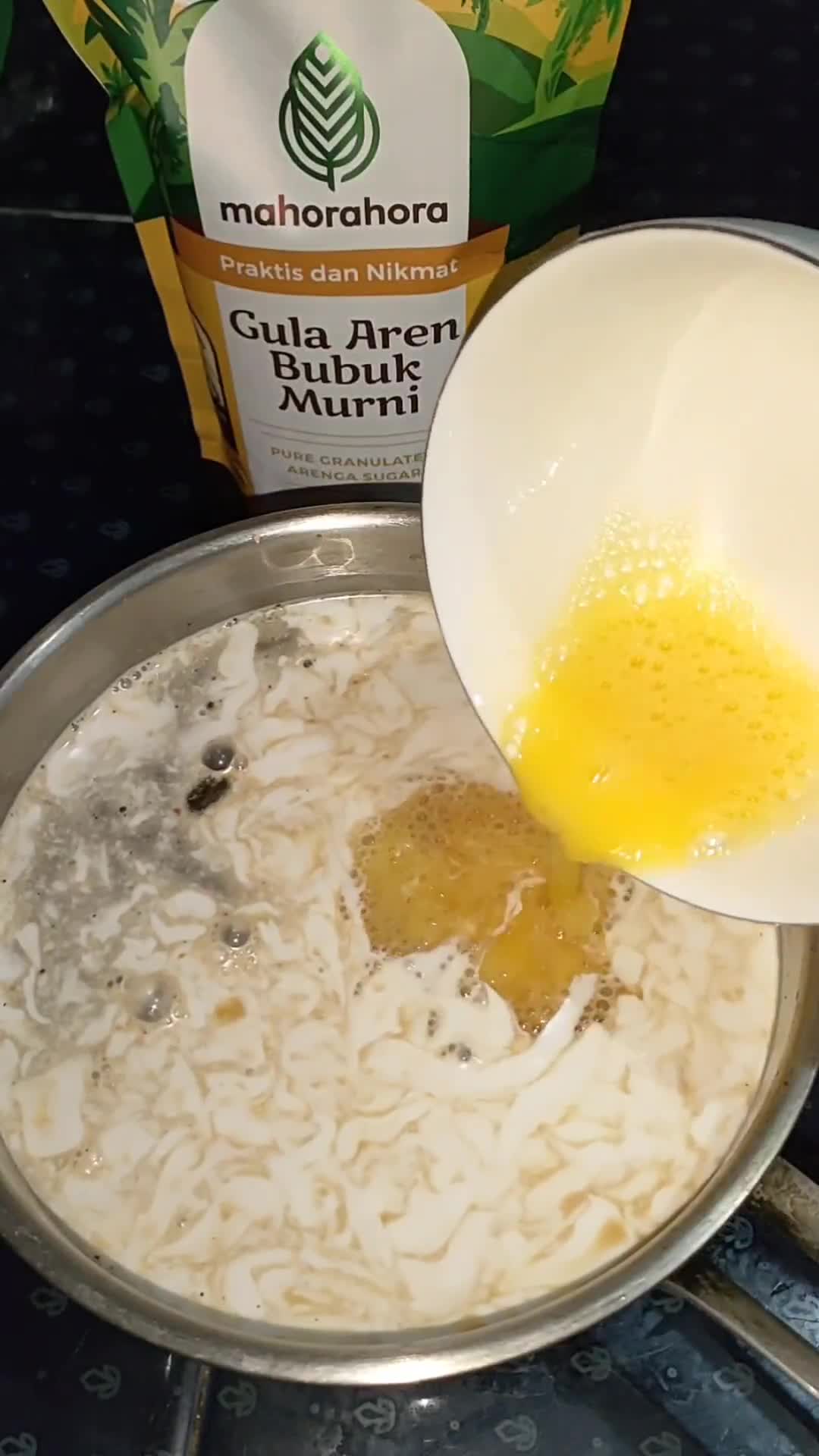 Foto langkah ke 2 dari resep Pudding Lumut Gula Aren.