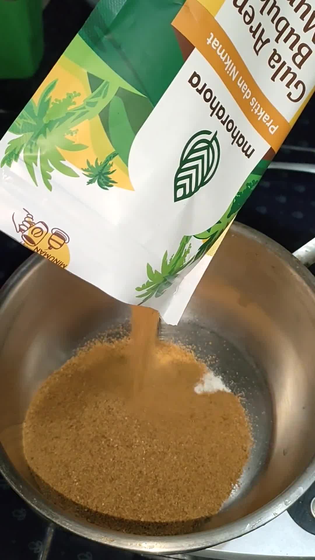Foto langkah ke 1 dari resep Pudding Lumut Gula Aren.