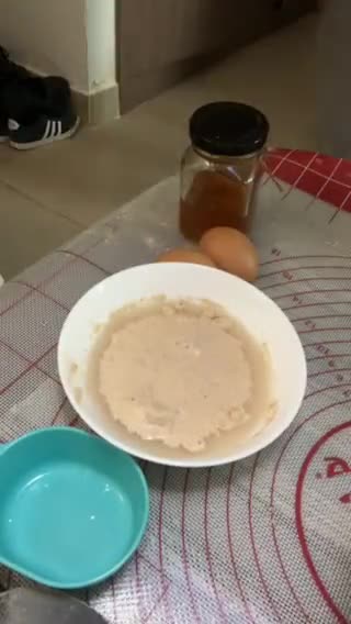 A picture of step 1 of Deidre’s Keto Bread recipe (with gluten).