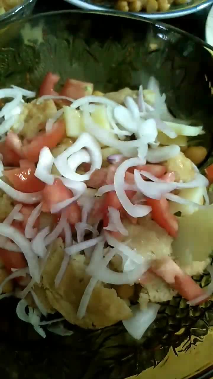 A picture of step 7 of Sweet n sour chana chaat.