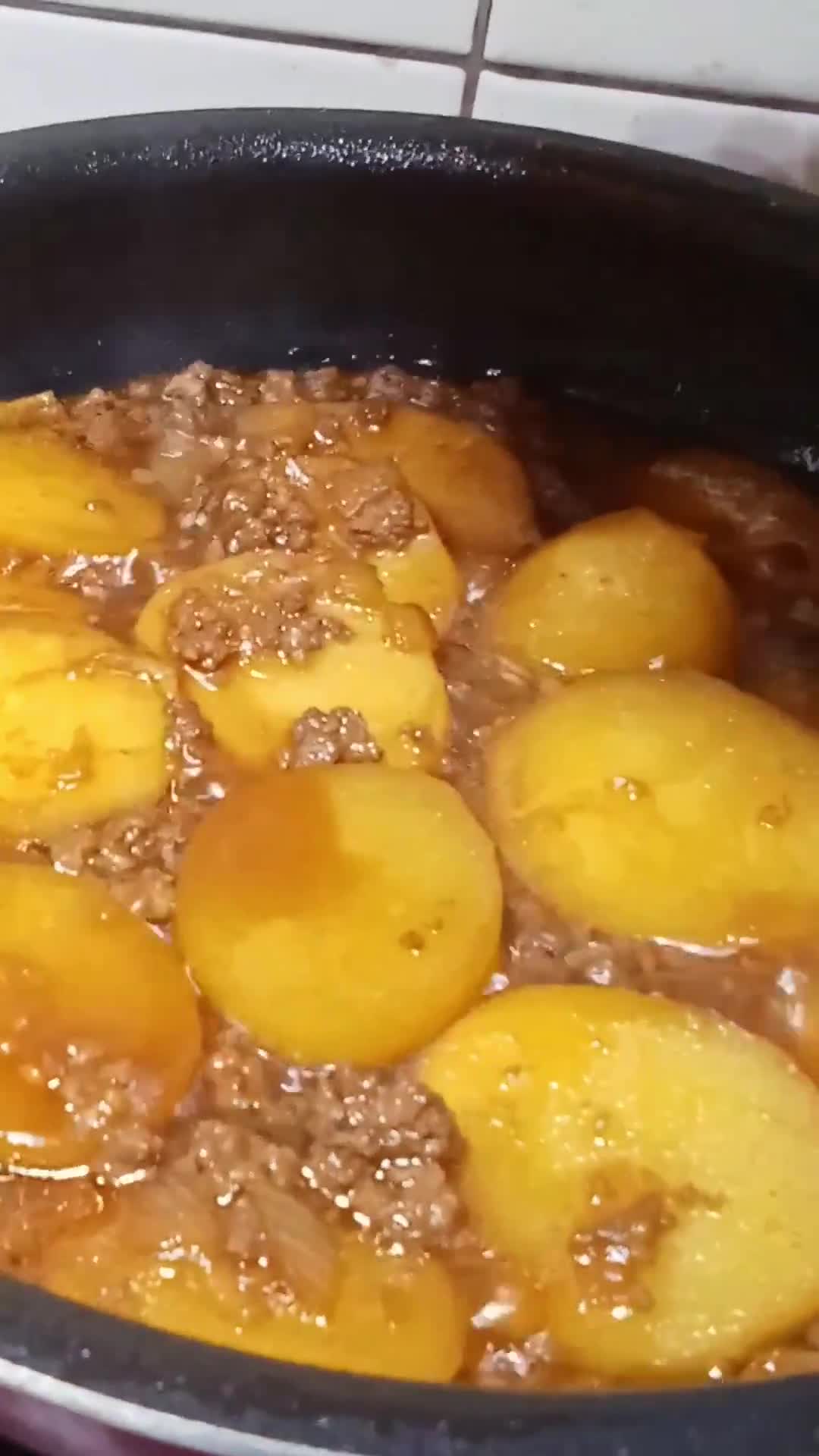 Foto langkah ke 3 dari resep 516. Kentang Kecap Daging Cincang.