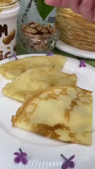 Фото кроку 4 до Тоненькі млинці з арахісовою пастою 🥜.