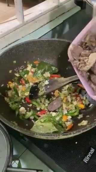 Foto langkah ke 3 dari resep Paru Cabai hijau.