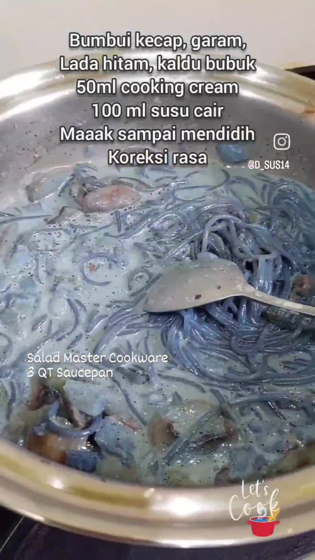 Foto langkah ke 2 dari resep The Blue Spaghetti (730).