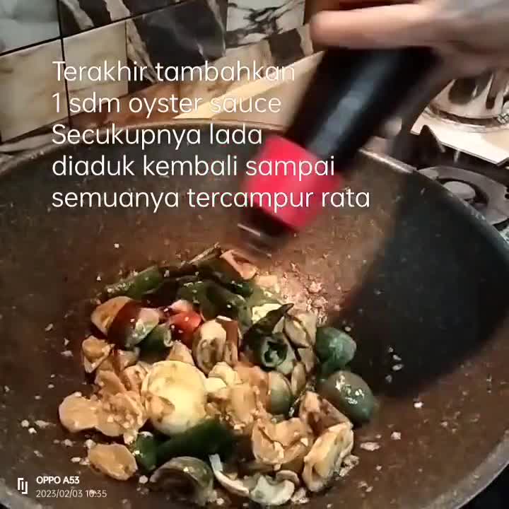 Foto langkah ke 3 dari resep Tumis Terong Taluah Lado Ijo.