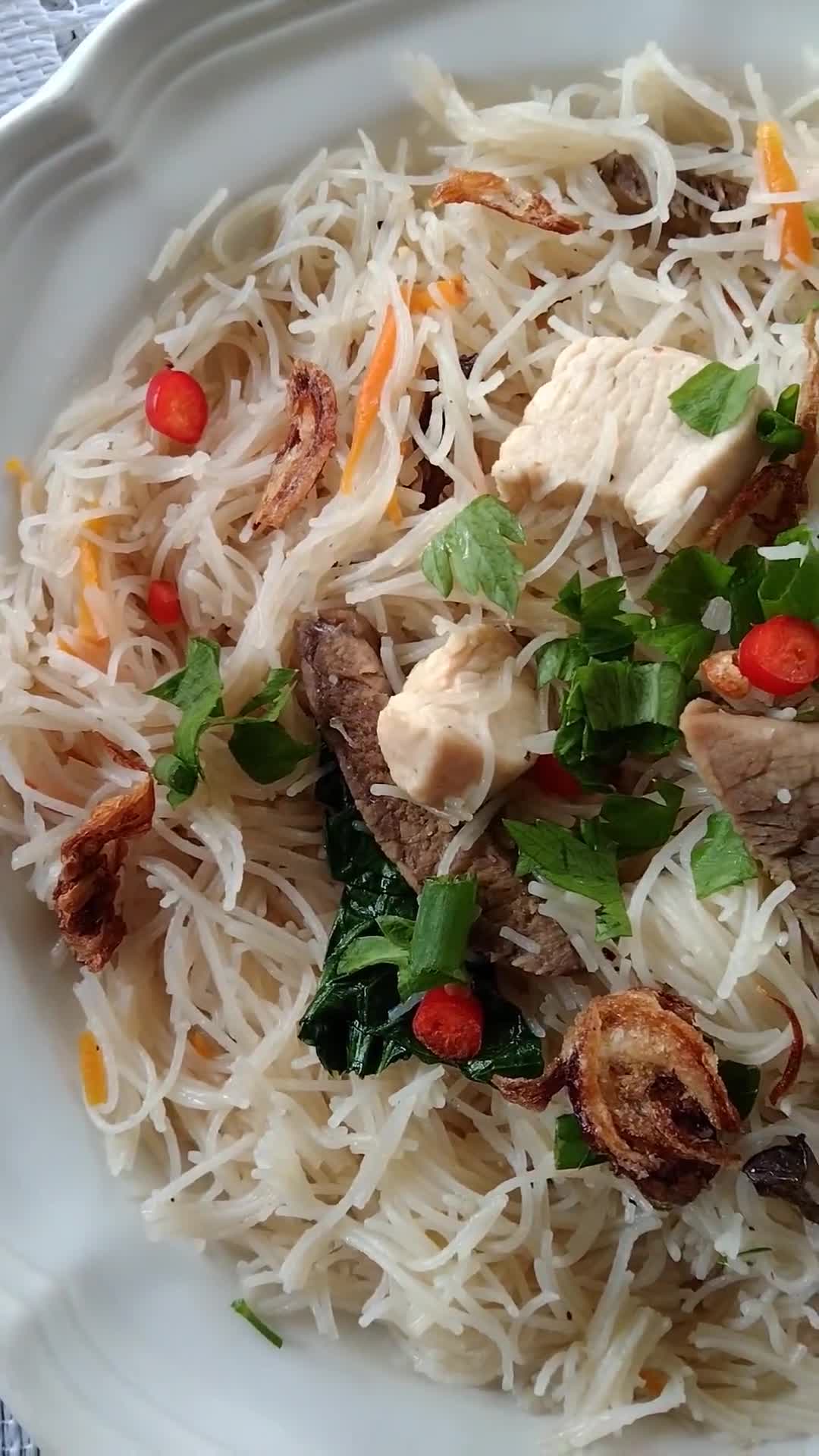 Gambar langkah 3 resipi Bihun Singapore.