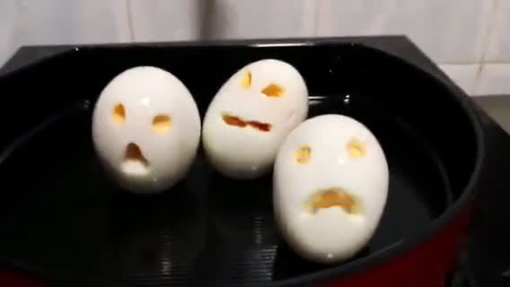 A picture of step 2 of Halloween Eggs.