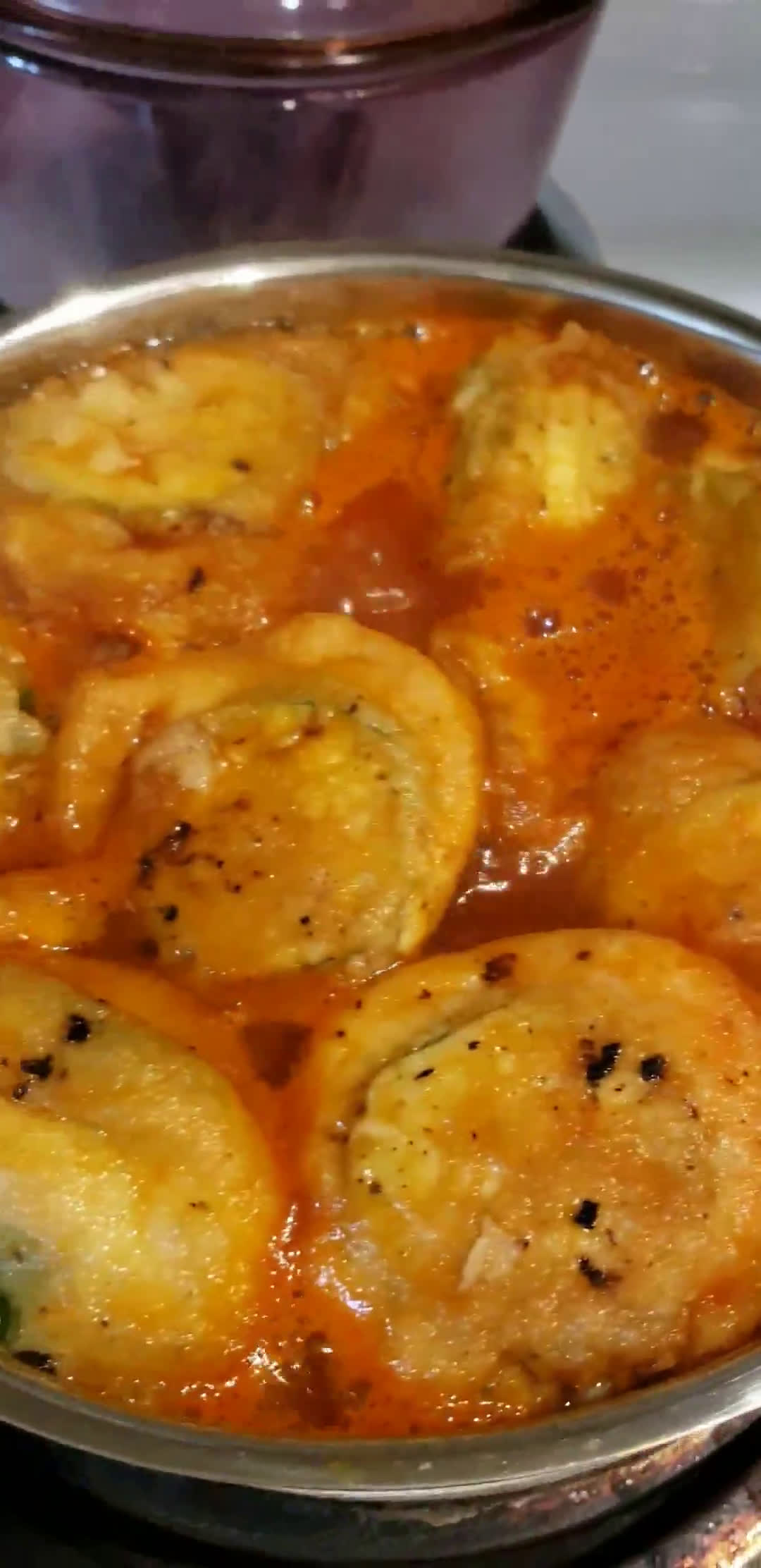 A picture of step 11 of Cheese Stuffed Zucchini in Tomato Broth.