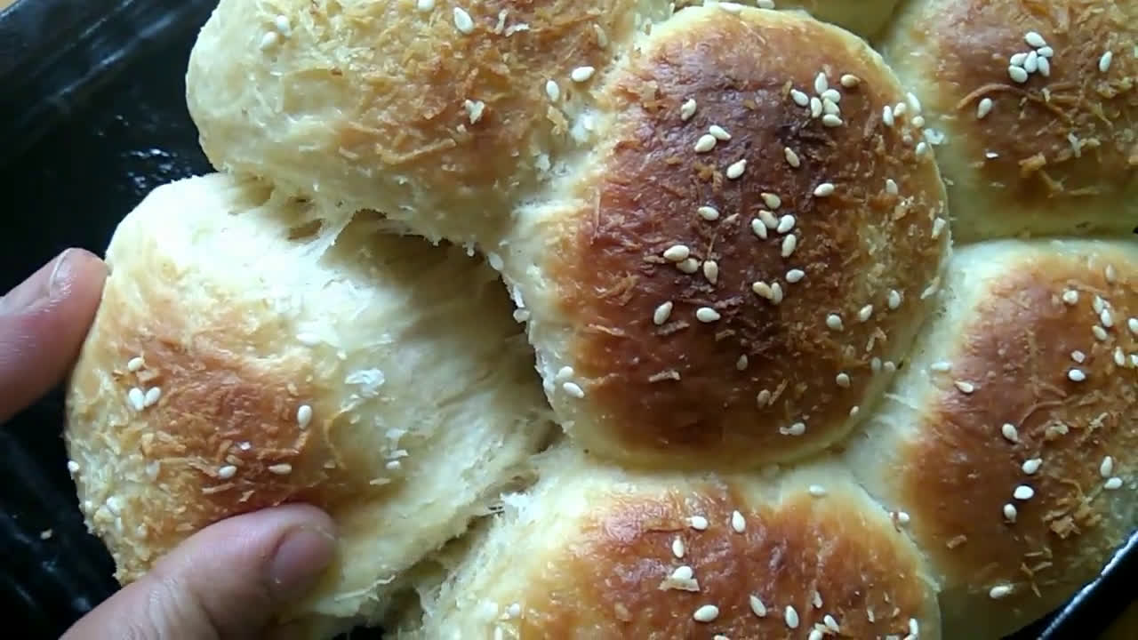 Foto langkah ke 9 dari resep Coconut Bread_No ulen_Dairy Free[kelapa sisa perasan santan].