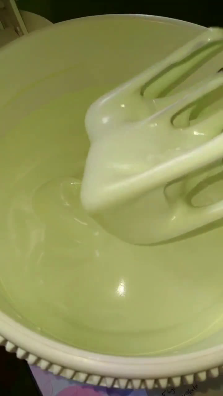 Gambar langkah 1 resipi Kek Pandan Salted Caramel.