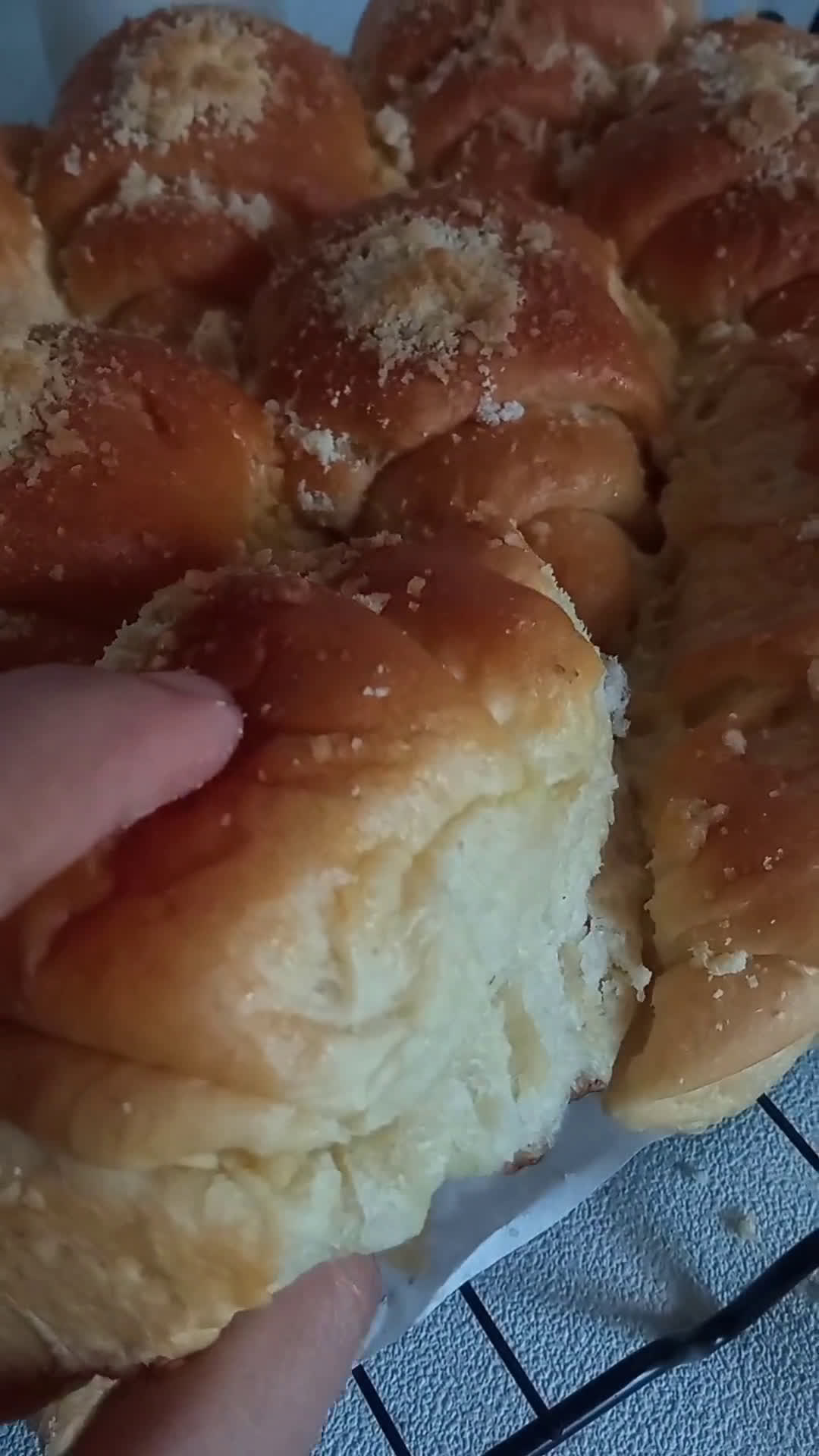Foto langkah ke 9 dari resep Chigiri Condensed Milk Bread.