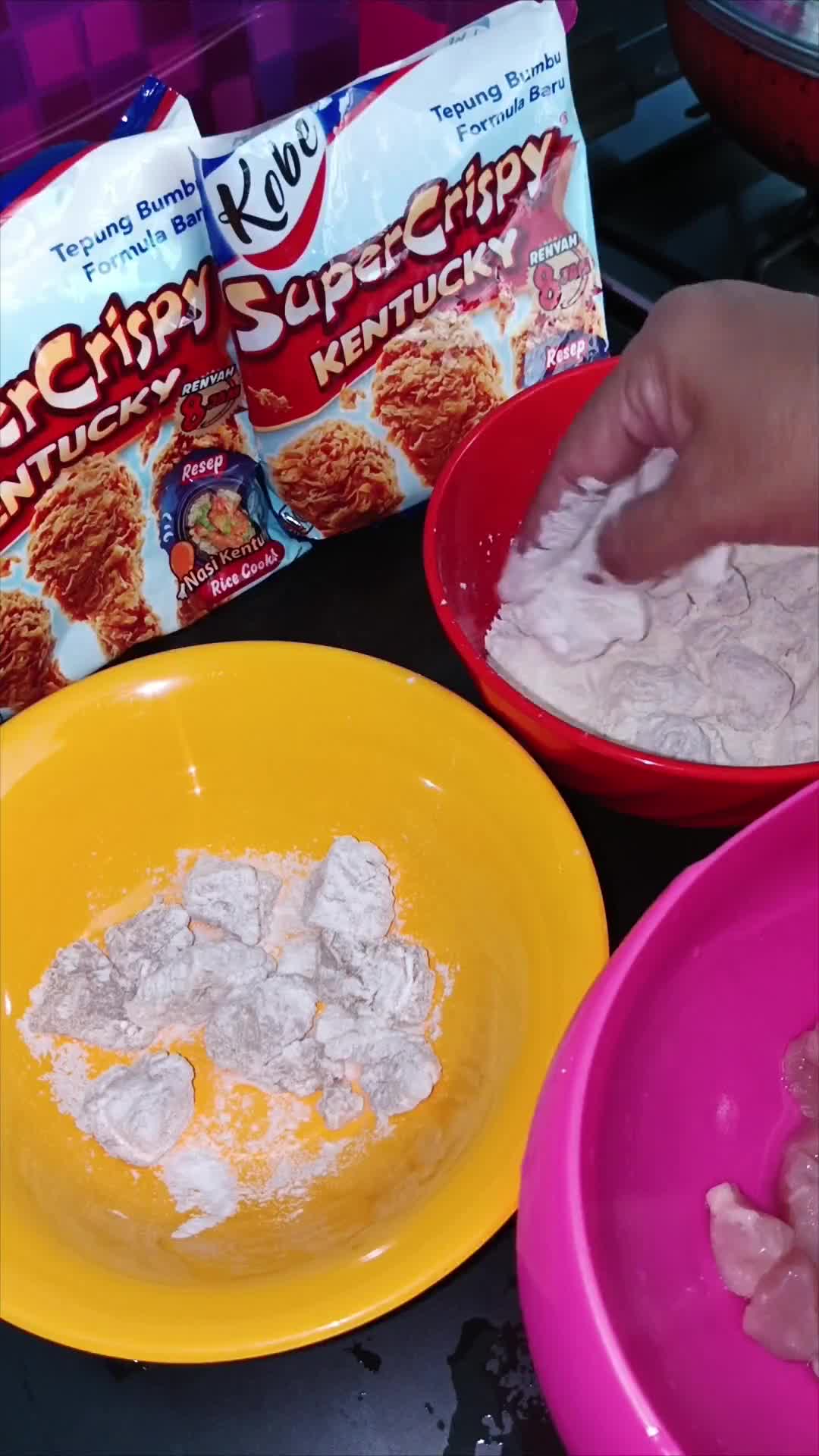 Foto langkah ke 3 dari resep Ayam Popcorn BonCrispy.