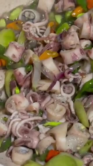 Foto langkah ke 4 dari resep Cumi Asin Cabe Ijo.