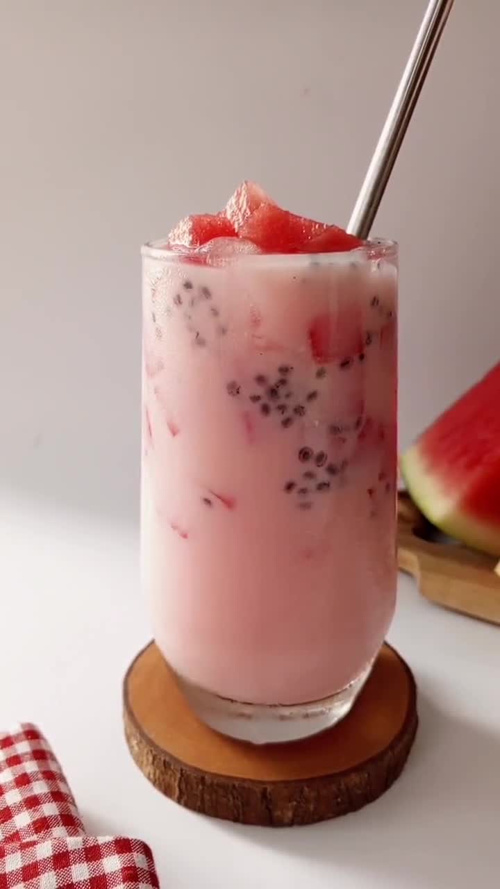 Foto langkah ke 5 dari resep Es Susu Semangka.