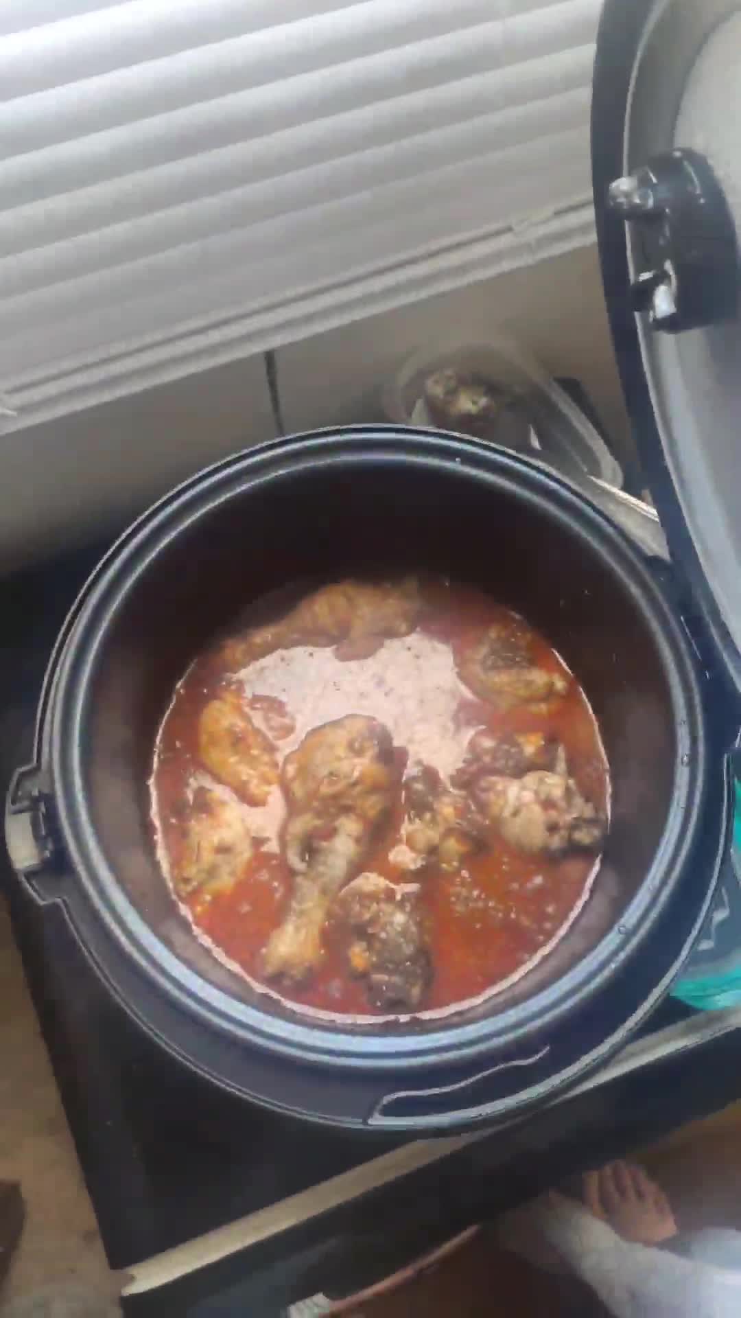 A picture of step 2 of Slow cooked chicken and rice.