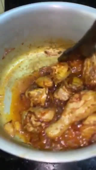 A picture of step 3 of Palak Chicken (Spinach Chicken).