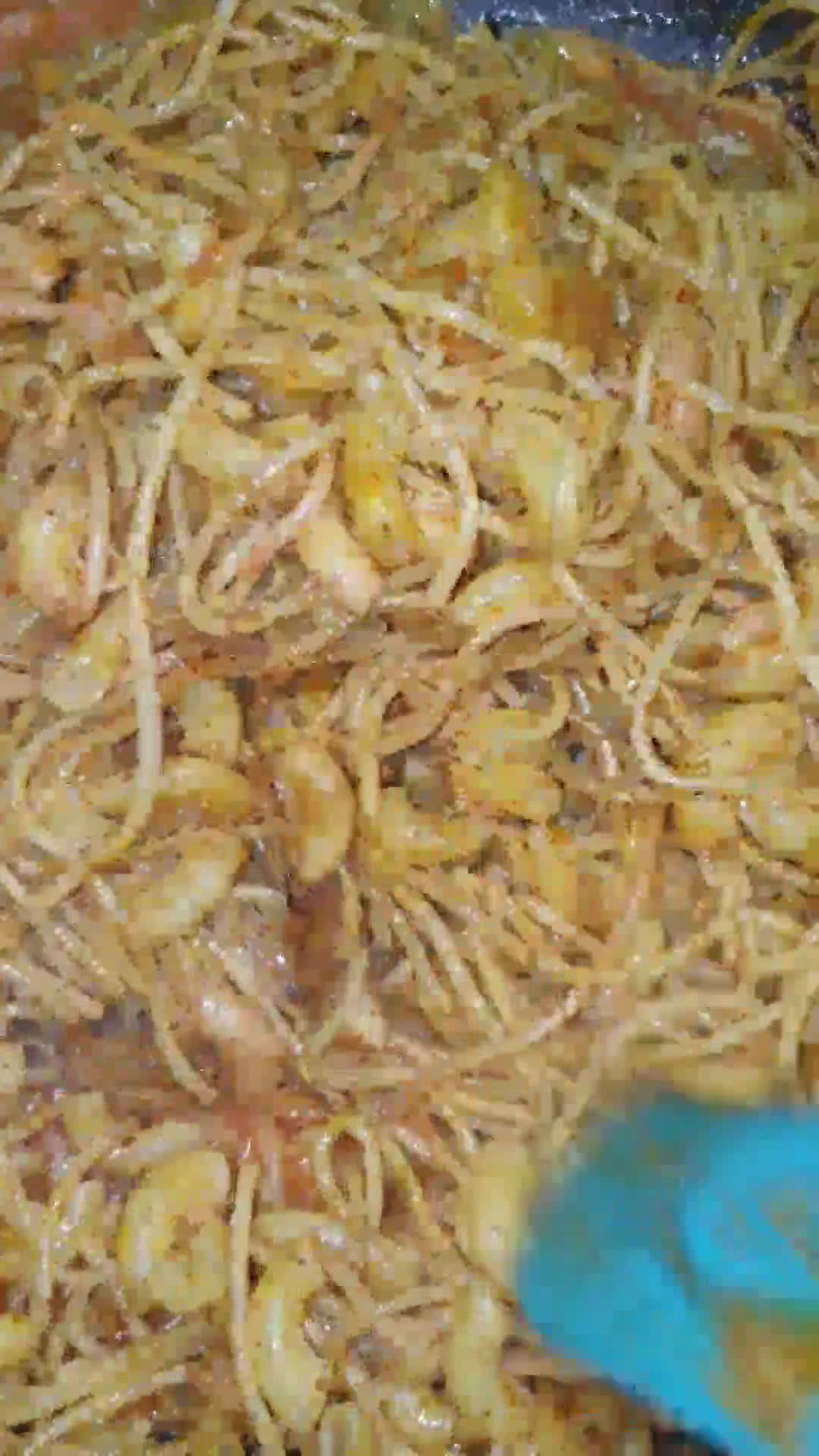 A picture of step 3 of Leftover macaroni spaghetti in tomato creamy sauce.