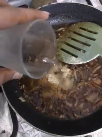 A picture of step 7 of Beef Chilli.