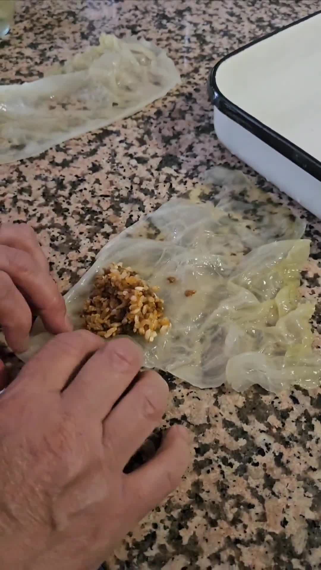 A picture of step 4 of Sauerkraut Sarma.