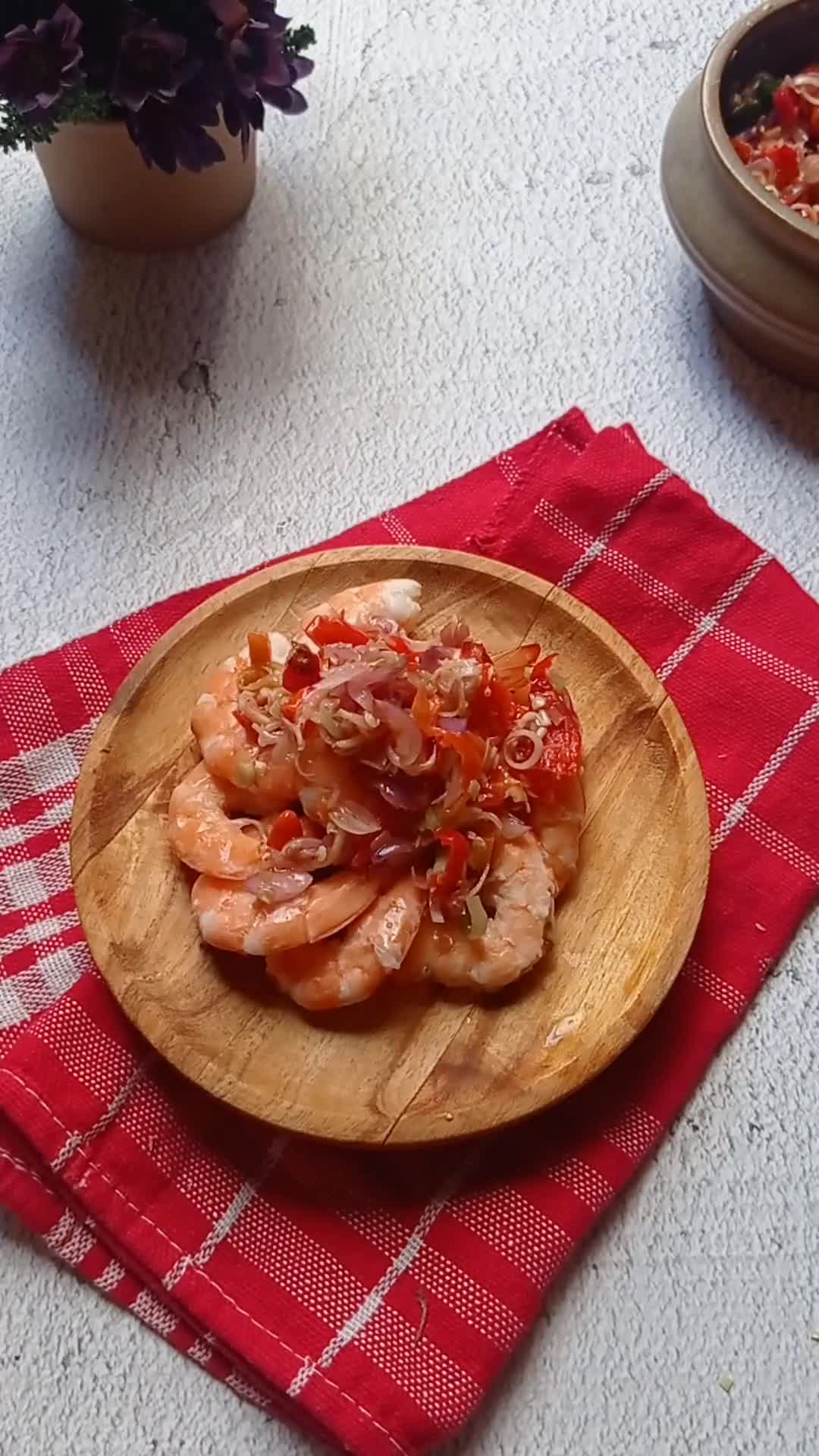 Foto langkah ke 4 dari resep Udang sambal matah.
