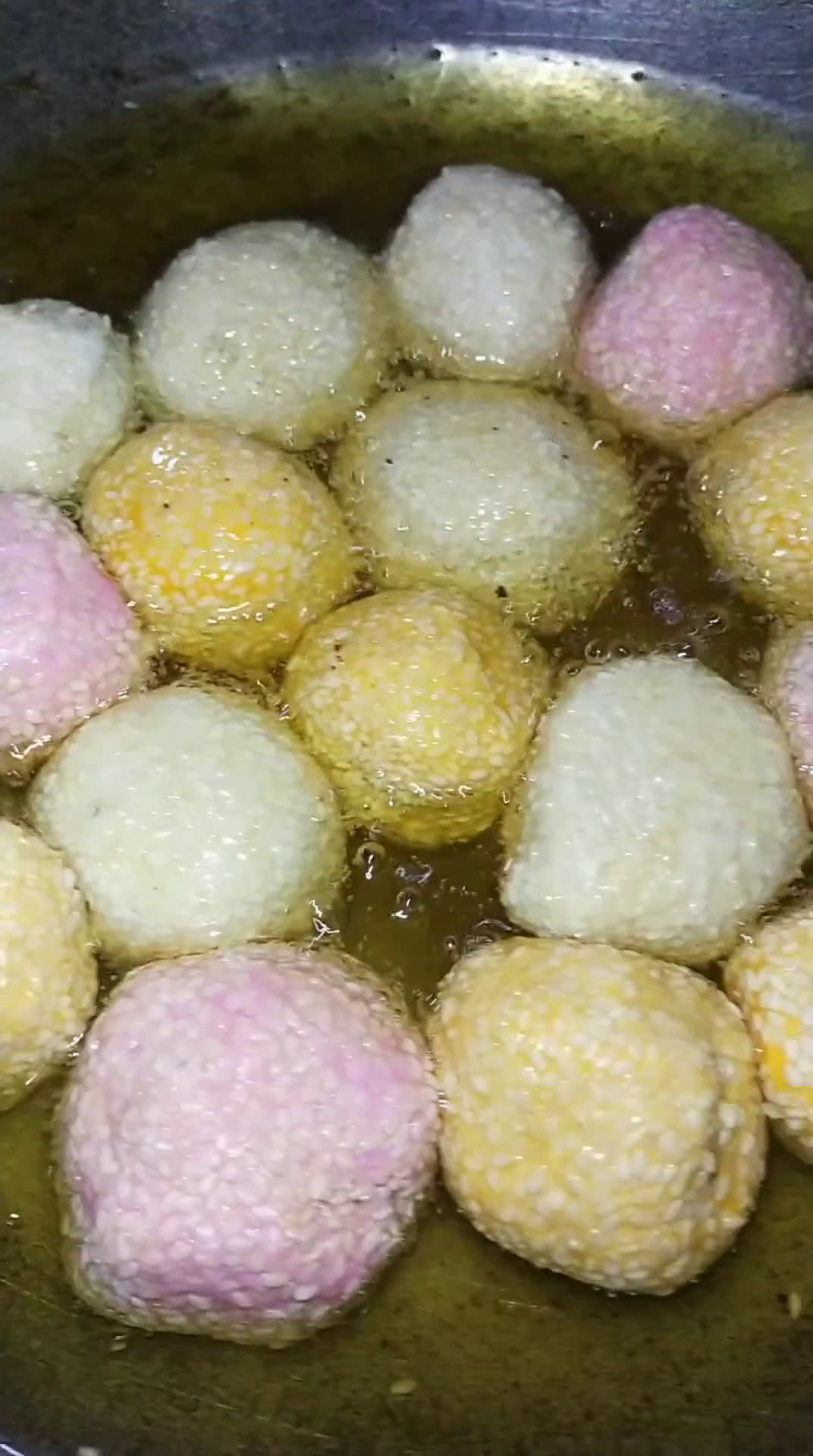 Foto langkah ke 5 dari resep Onde² warna warni isi kacang ijo tanpa santan tanpa kentang.