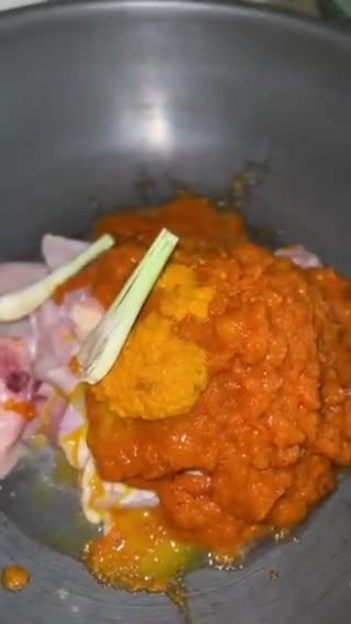 Gambar langkah 2 resipi Rendang Perak.