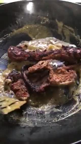 Gambar langkah 4 resipi Kurma Kambing Bakar.