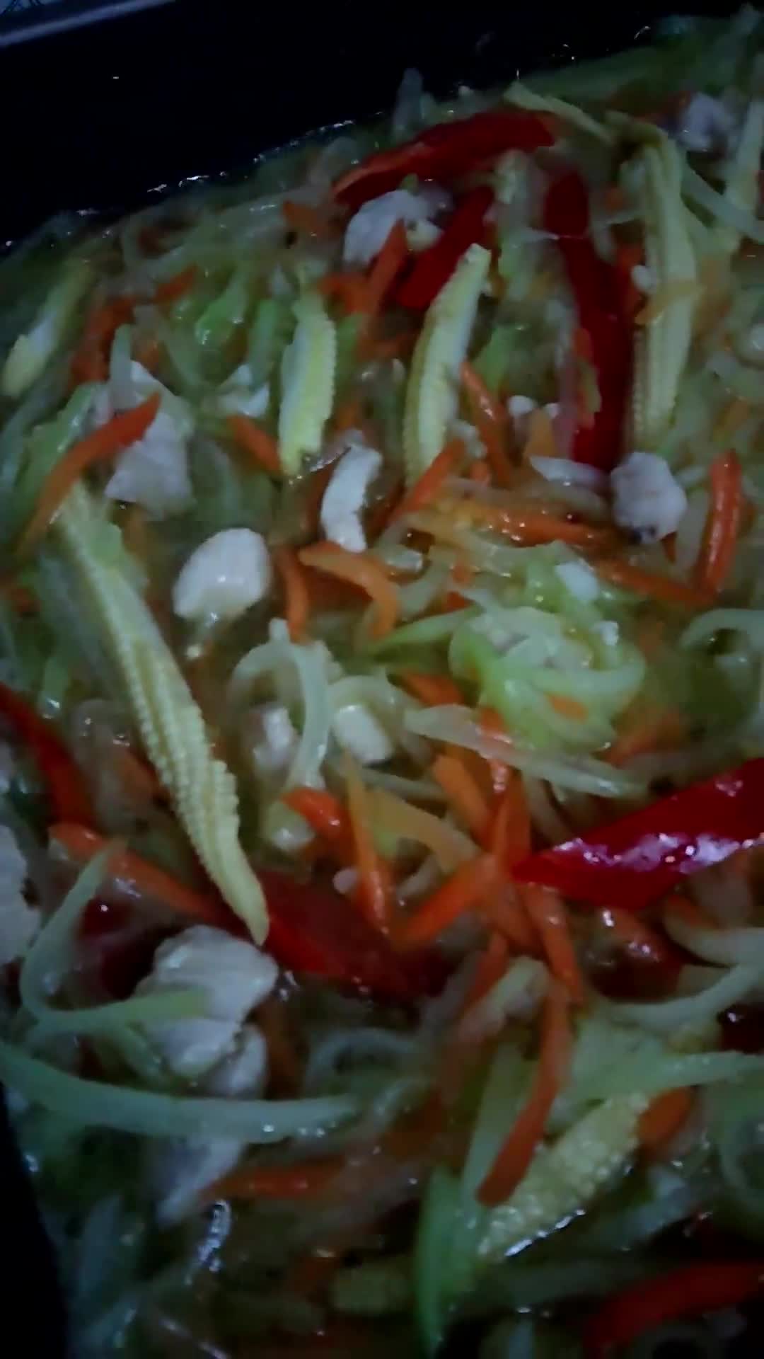 Gambar langkah 3 resipi Sayur campur labu siam.