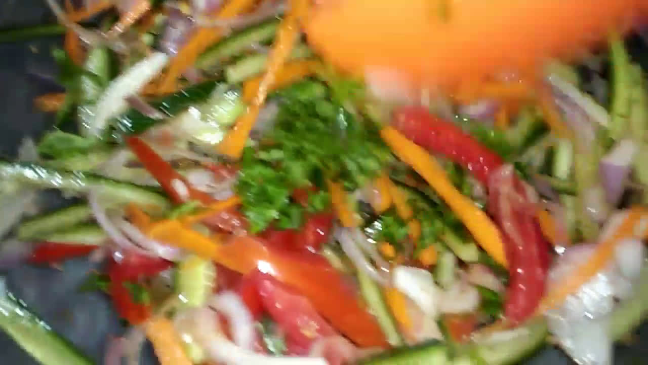 A picture of step 3 of Kachumber Salad.