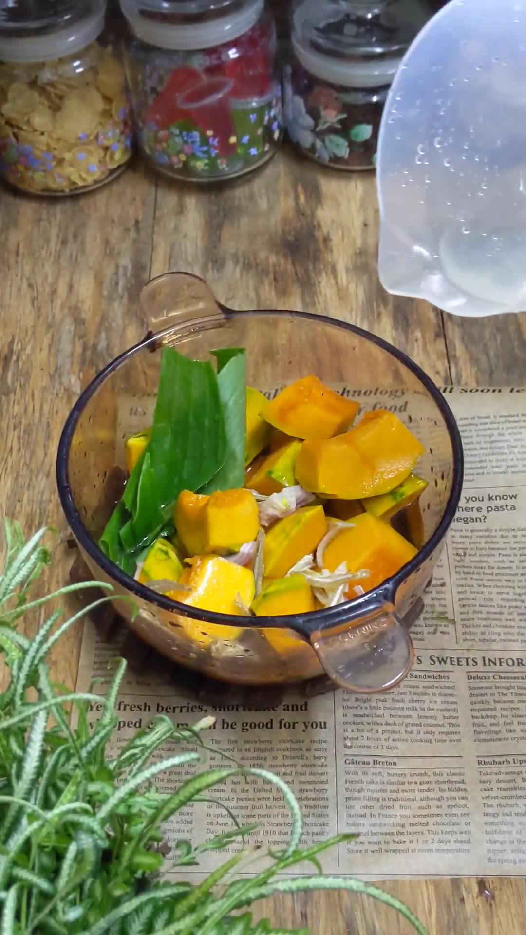 Gambar langkah 1 resipi Masak Lemak putih labu.