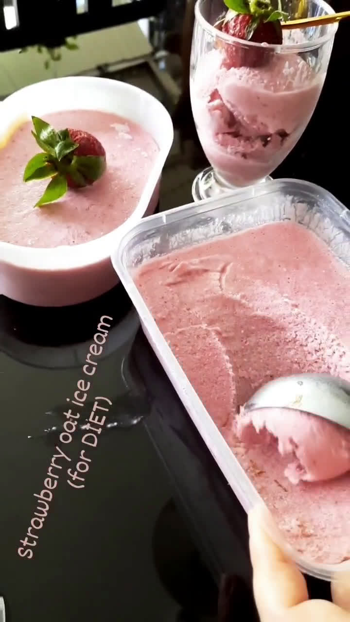 Foto langkah ke 4 dari resep Strawberry oat ice cream (for DIET).