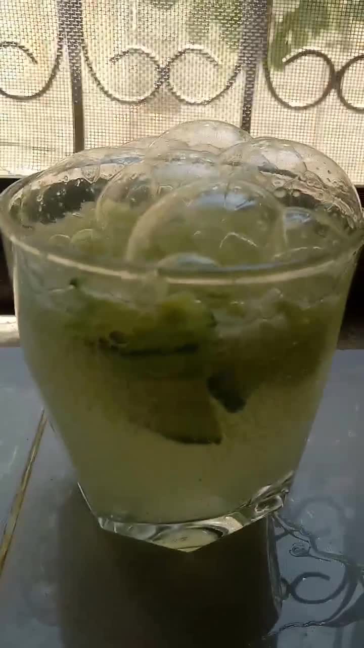 A picture of step 4 of Cucumber mocktail 🥒🍸🍸🍸.
