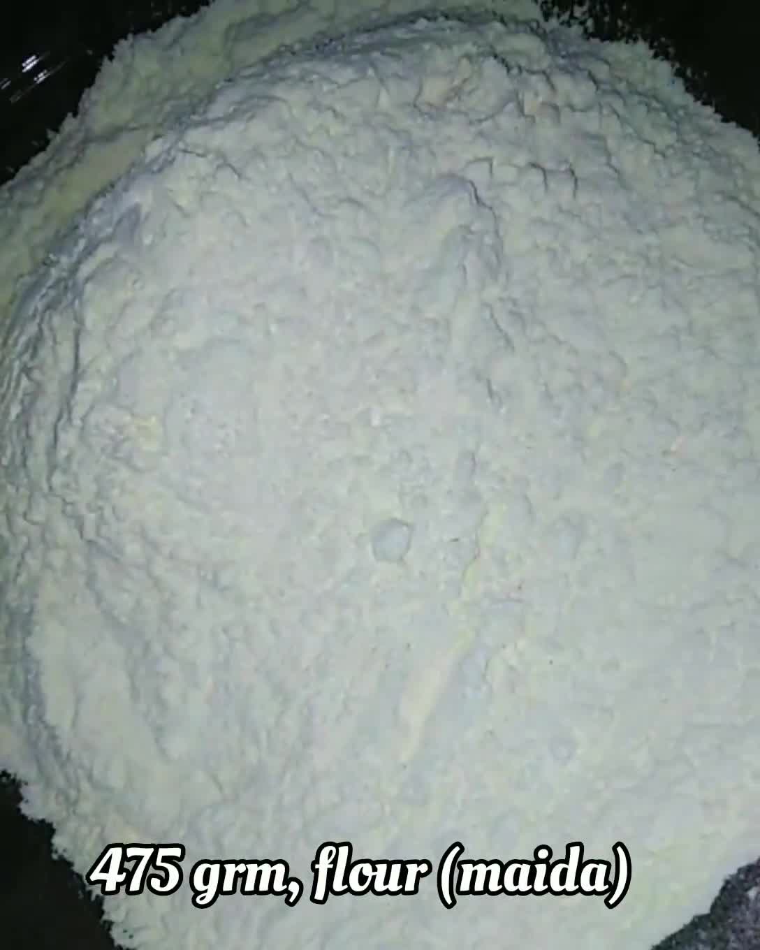 A picture of step 2 of Besan Naan Khatai.