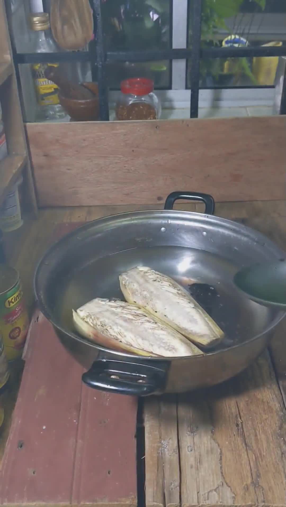 Gambar langkah 2 resipi Jantung Pisang Rebus.
