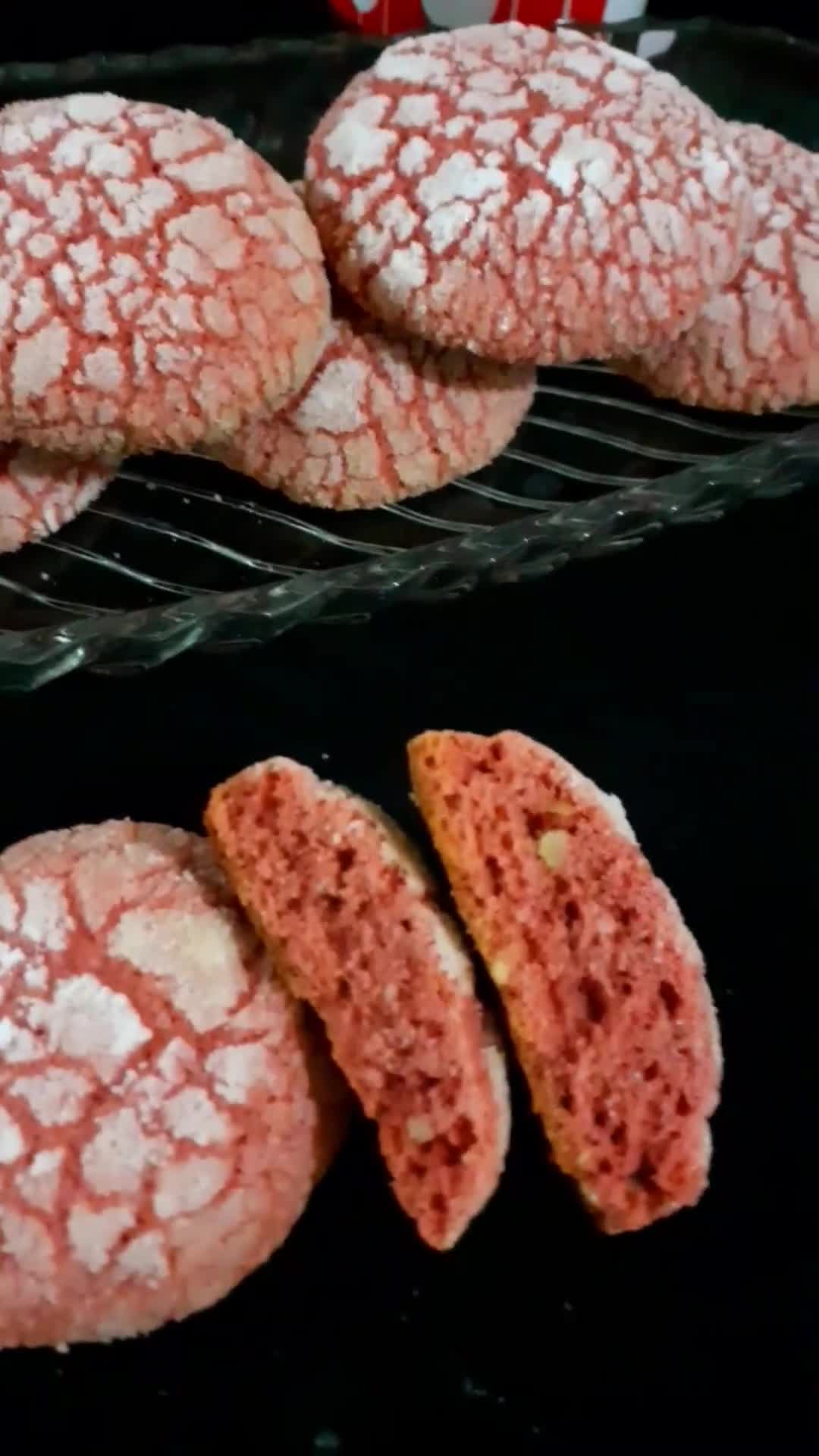 عکس مرحله 1 از دستور کوکی ترکدار با پودر لبو 👌🏻😋😍 کوکی ولنتاین