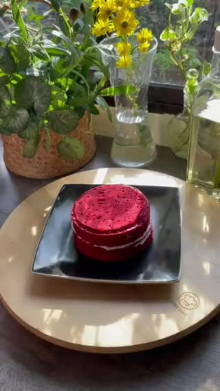 Gambar langkah 9 resipi Red Velvet Cake.